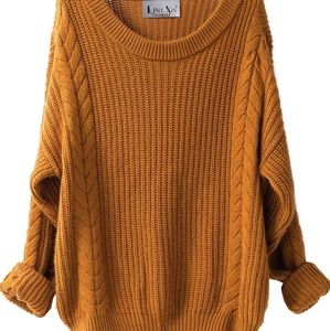 Cashmere Oversized Loose Fit Sweater - "Ginger"